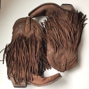 Liberty Black | Fringe Boots